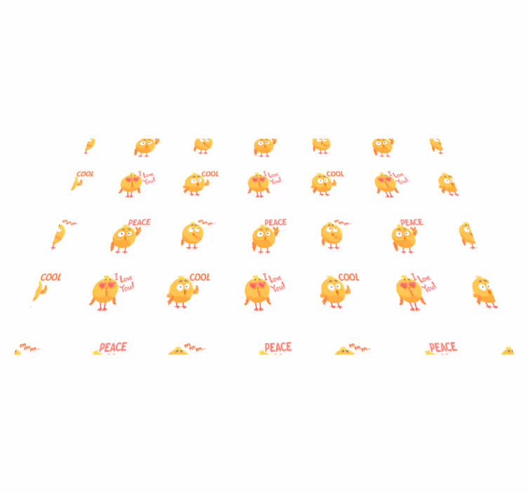 Tischset kinder mit niedlichen kükenmotiven - TenStickers