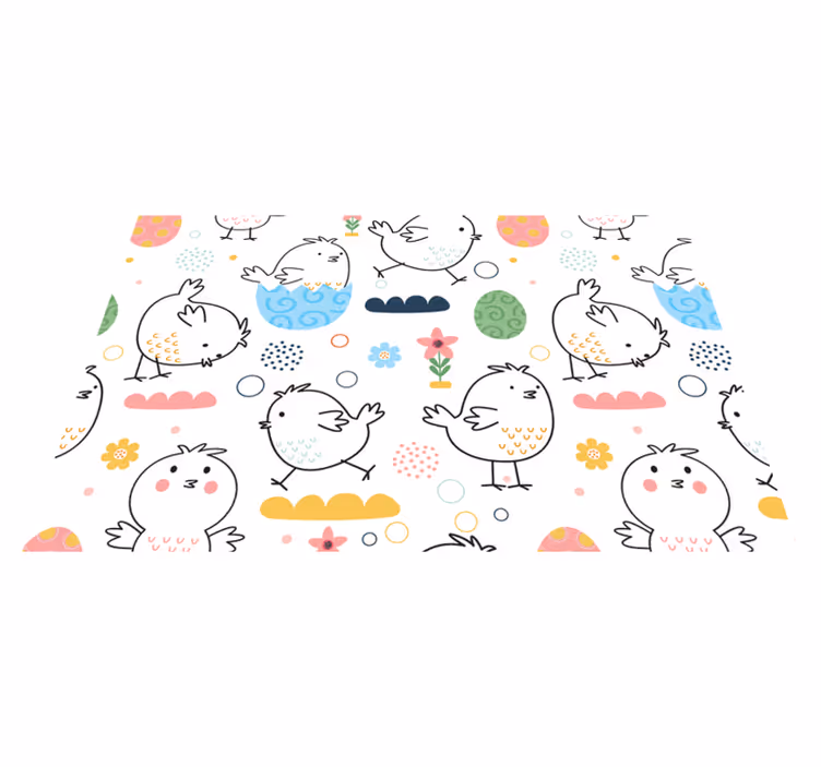 Tischset kinder mit niedlichen vogelmustern - TenStickers