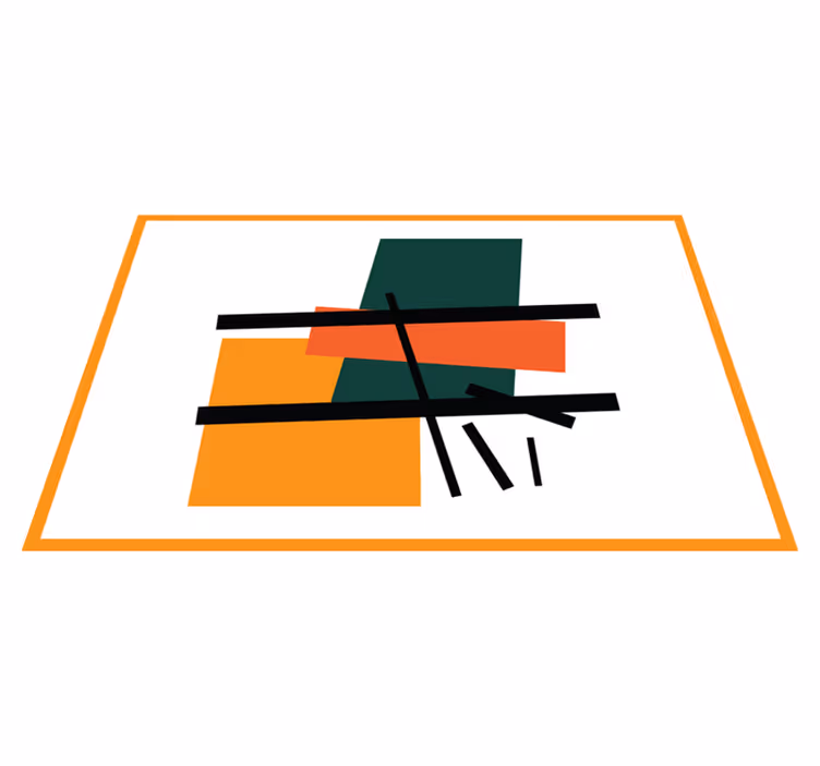 Tischsets originell Quadrate und rechtecke abstrakte kunst - TenStickers