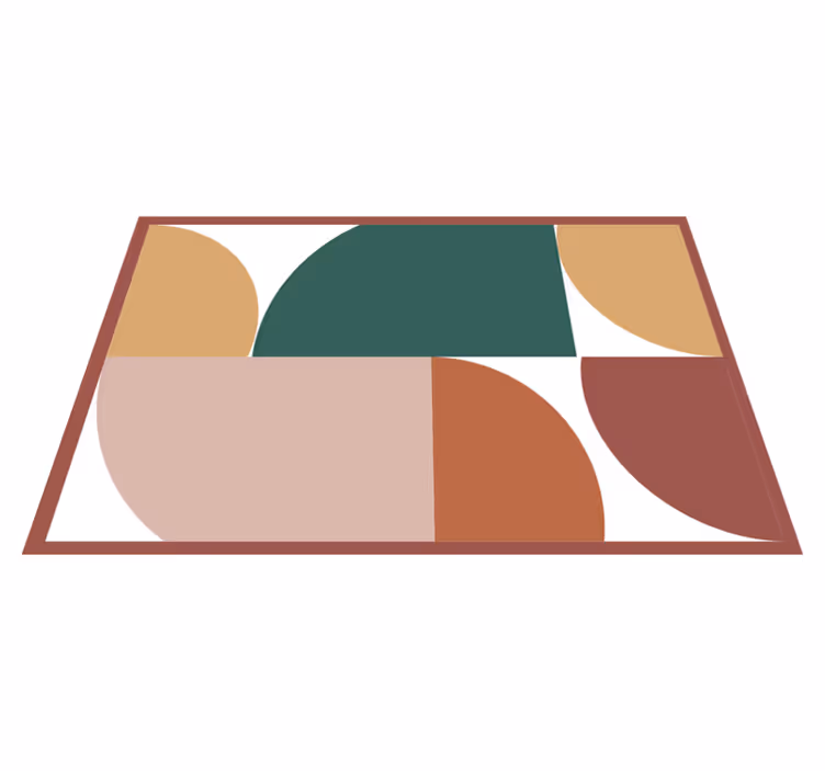 Tischset modern geometrische farbsegmente - TenStickers