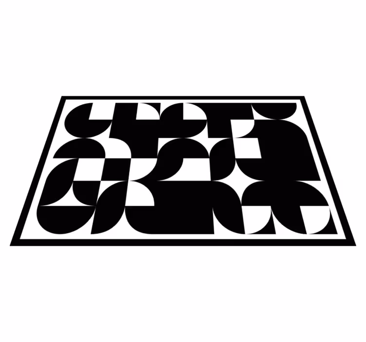 Tischset modern mit geometrischem schwarzmotiv - TenStickers