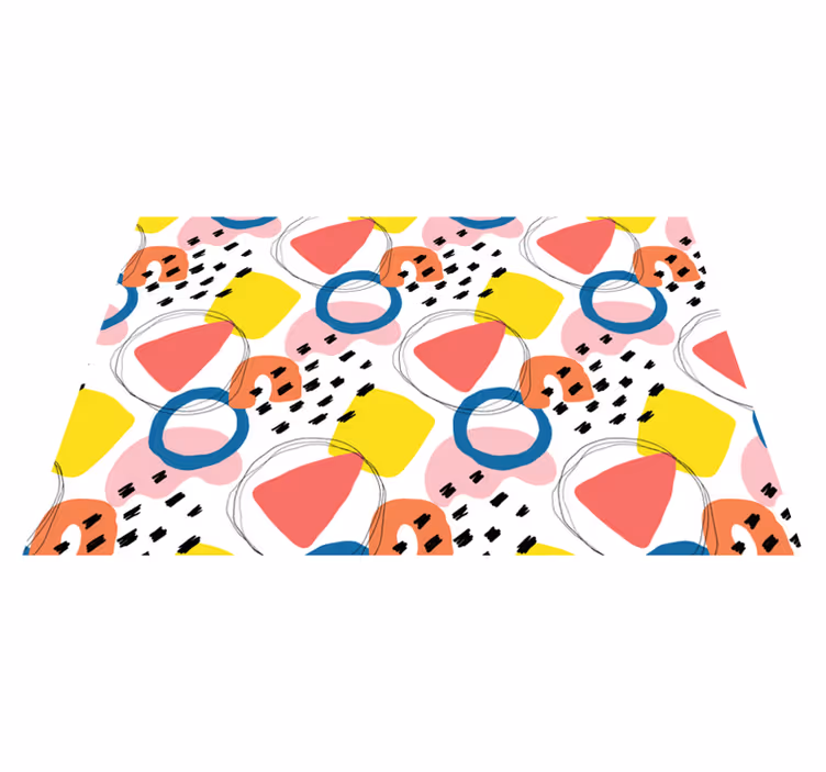 Tischset modern mit lebhaften geometrischen elementen - TenStickers
