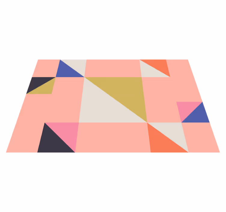 Tischset modern mit geometrischen farbabschnitten - TenStickers
