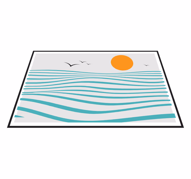 Tischset modern mit stilvollem wellenmuster - TenStickers