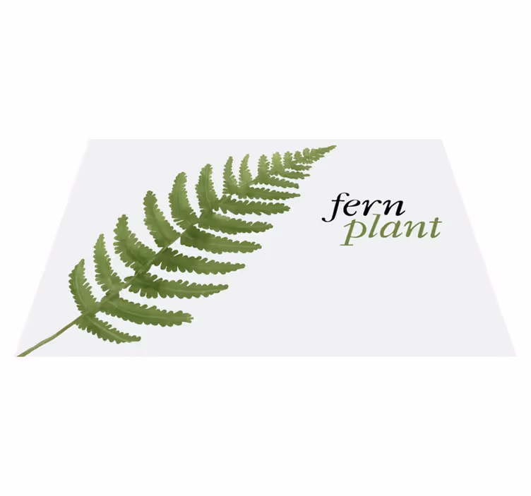 Tischset Text Farnpflanze minimalistisch - TenStickers