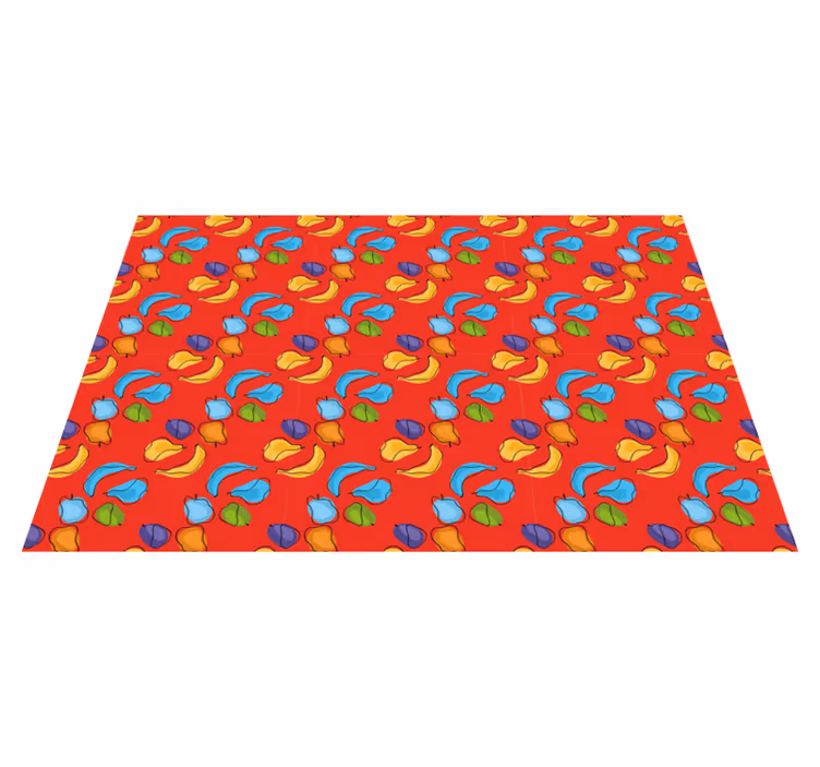 Tischsets originell mit buntem obstmuster - TenStickers