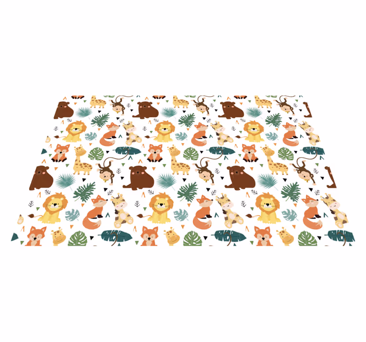 Tischset kinder mit niedlichen tiermustern - TenStickers