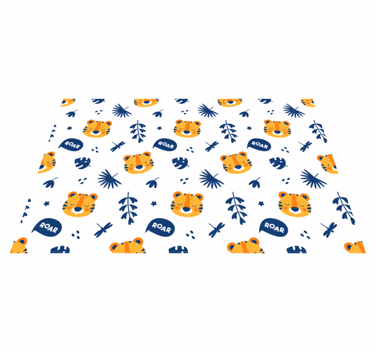 Tischset kinder mit tigerkopf-muster - TenStickers