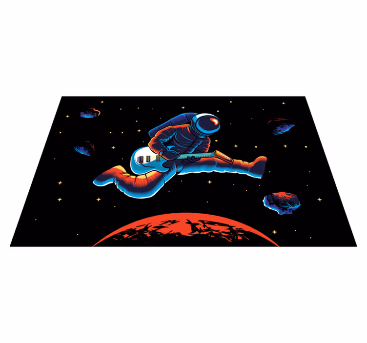Tischsets originell astronaut mit gitarre - TenStickers