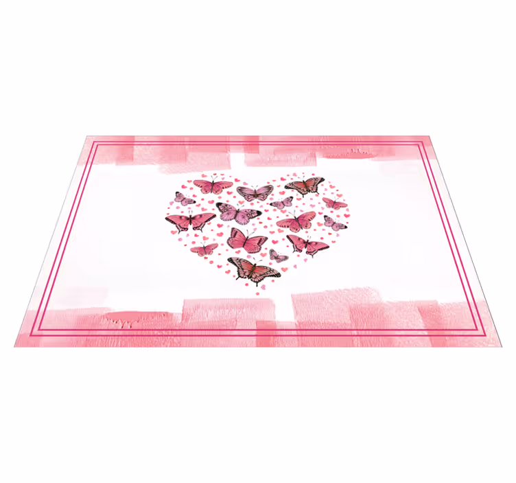 Tischset modern herz schmetterlingsmuster - TenStickers