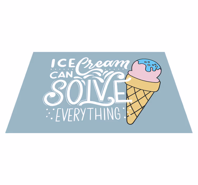 Tischset text eistüten spruch - TenStickers