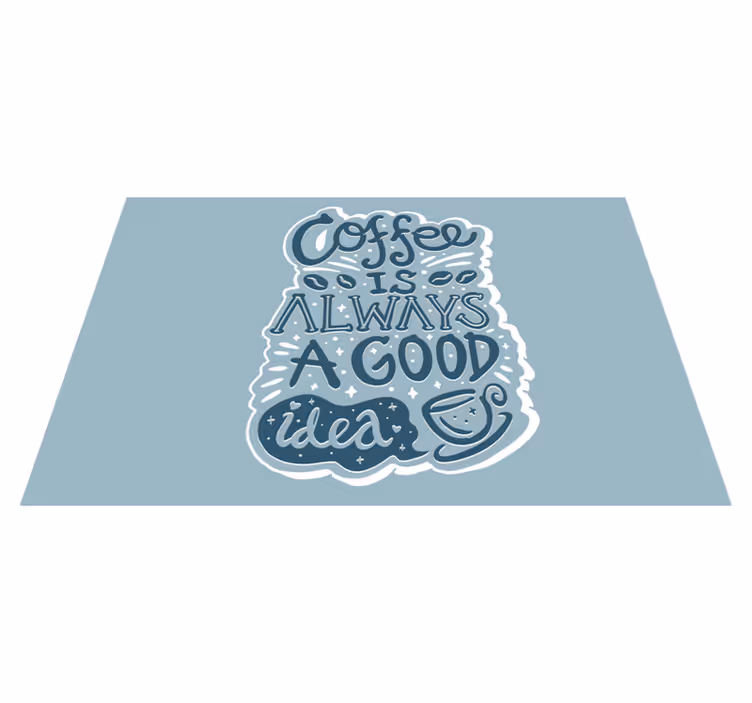 Tischset text kaffeelinspiration zitat - TenStickers