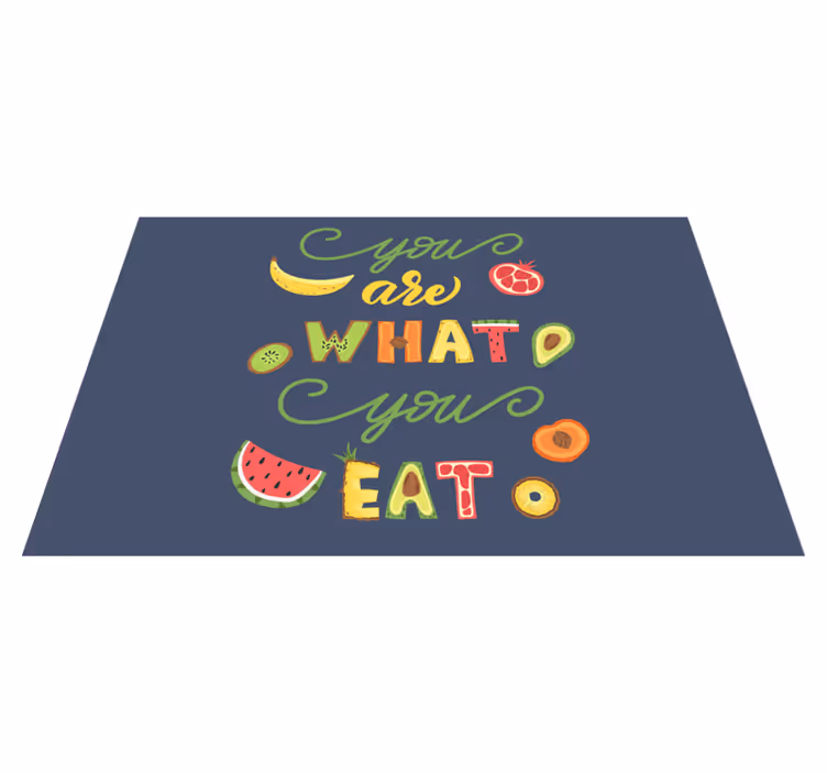 Tischset text buntes essenszitat - TenStickers