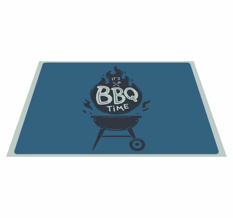 Tischset text grillzeit flammen - TenStickers