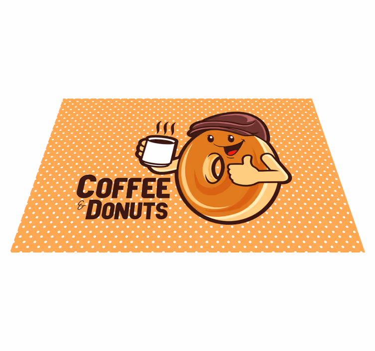 Tischset kinder lustiger donut charakter - TenStickers