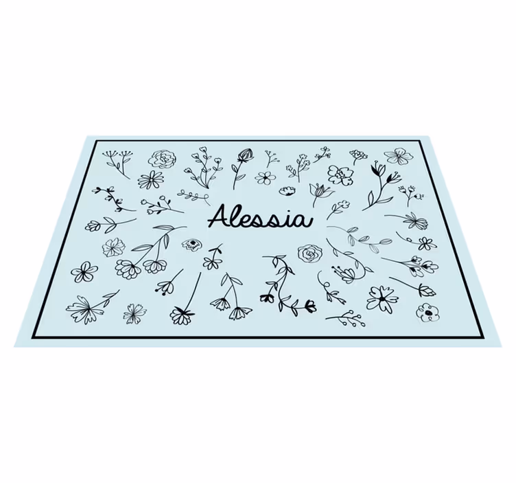Tischset mit Namen Süße kleine blumen - TenStickers