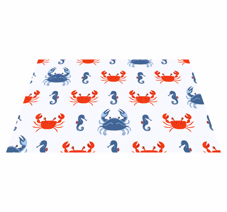 Tischsets originell mit krabben und seepferdchen-muster - TenStickers