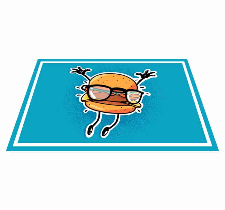 Tischset kinder mit springendem hamburger charakter - TenStickers