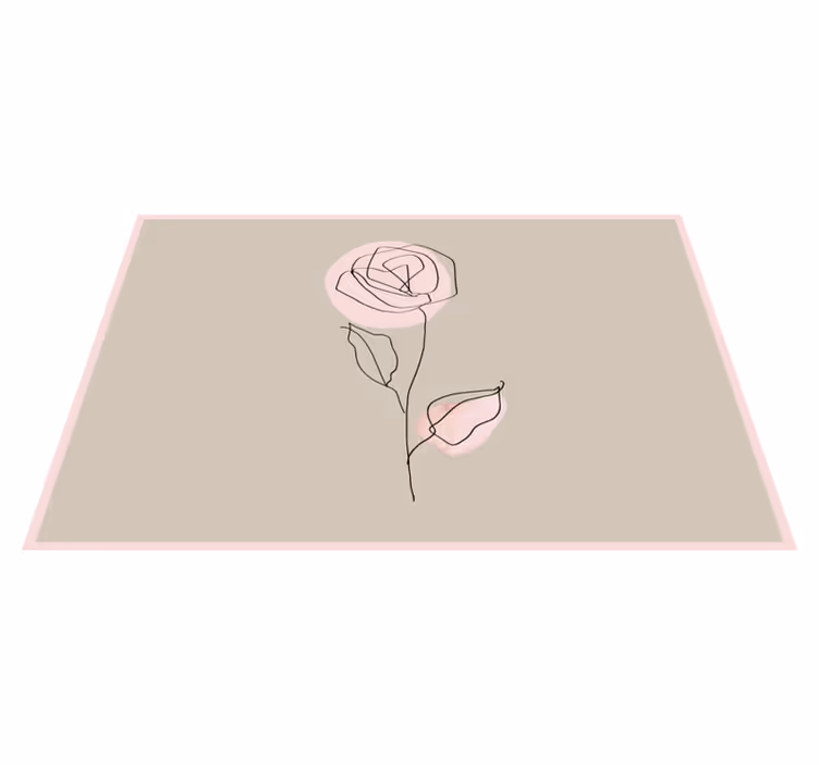 Tischset modern elegante rosenumrandung - TenStickers
