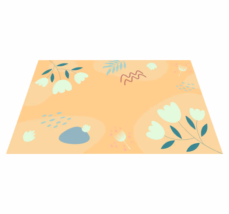 Tischsets originell mit abstraktem blumenmuster - TenStickers