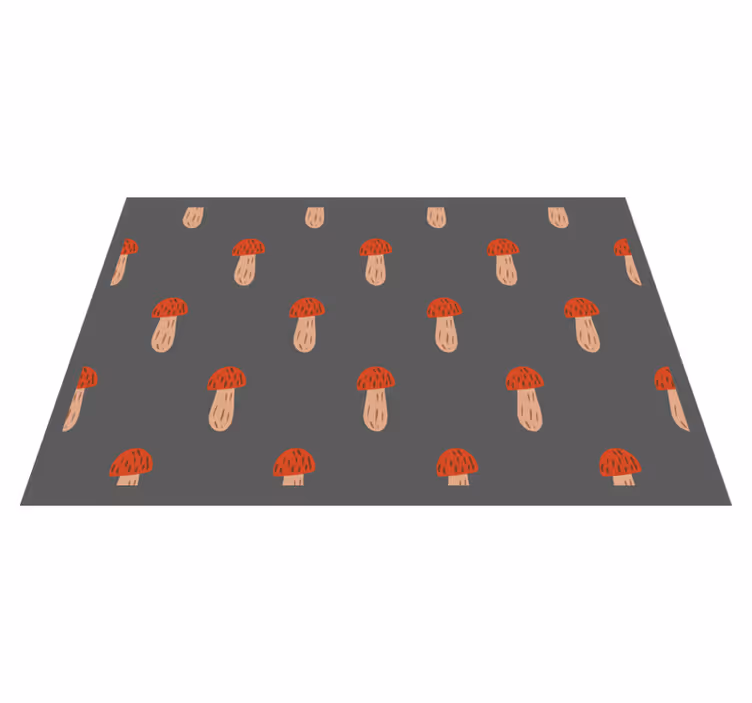 Tischsets originell mit pilzmuster-elementen - TenStickers