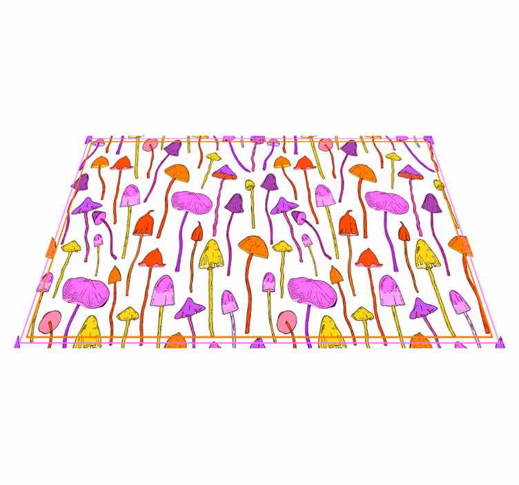 Tischsets originell mit buntem pilzmuster - TenStickers