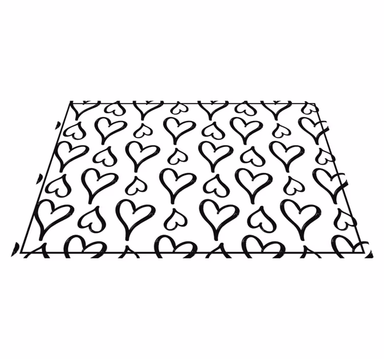 Tischset kinder mit verspieltem herzmuster - TenStickers