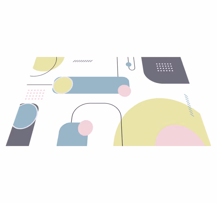 Tischset modern geometrische formen anordnung - TenStickers