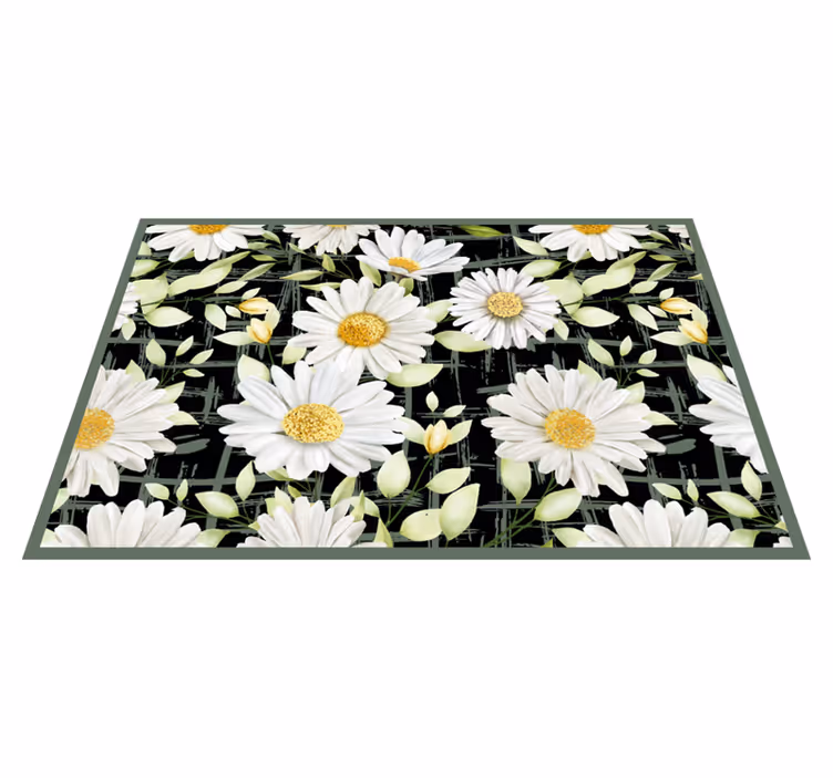 Tischsets originell mit floralen gänseblümchen-muster - TenStickers