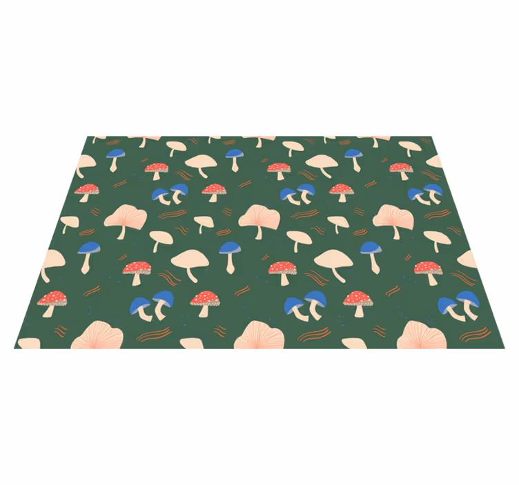 Tischsets originell mit lebhaftem pilzdesign - TenStickers