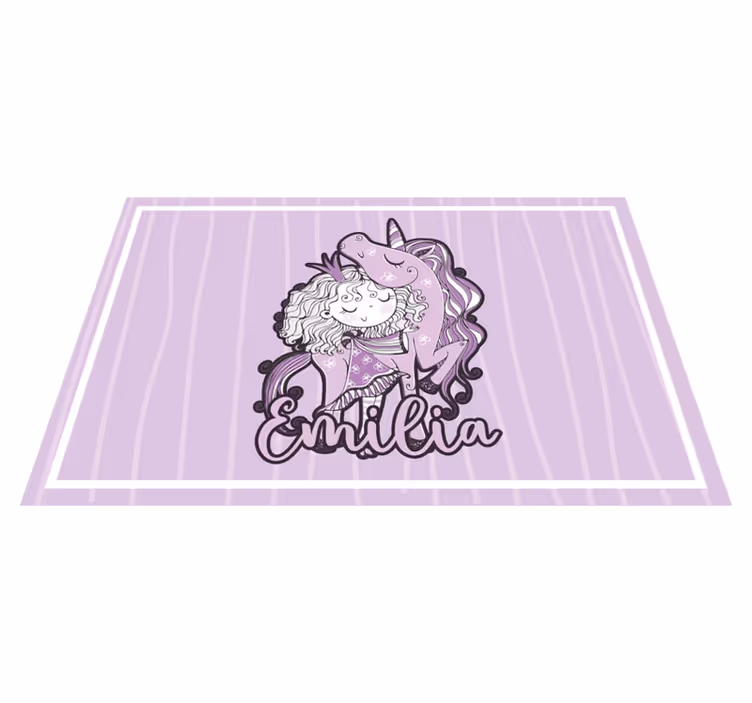 Tischset kinder einhorn umarmung - TenStickers