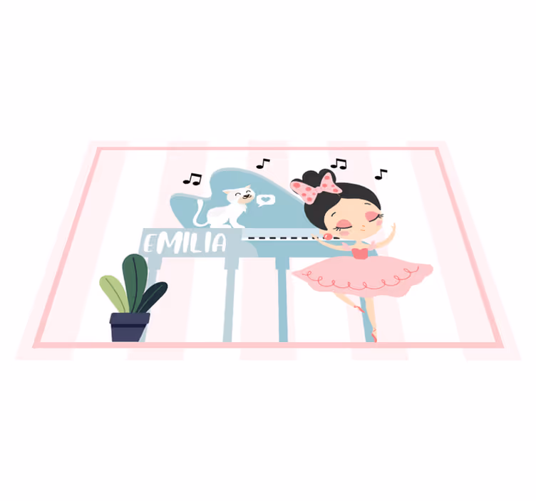 Tischset kinder mit balletttänzer figur - TenStickers
