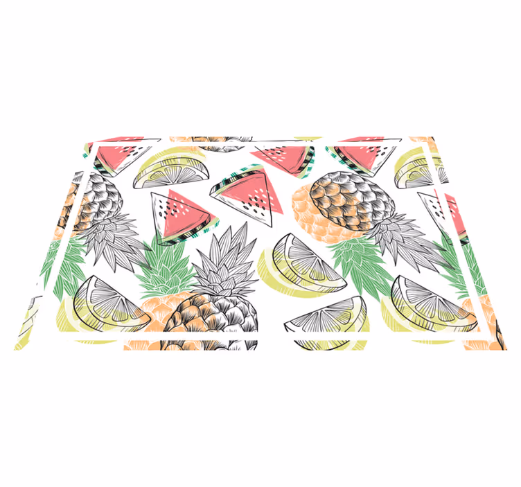 Tischsets originell mit tropischem früchte-muster - TenStickers
