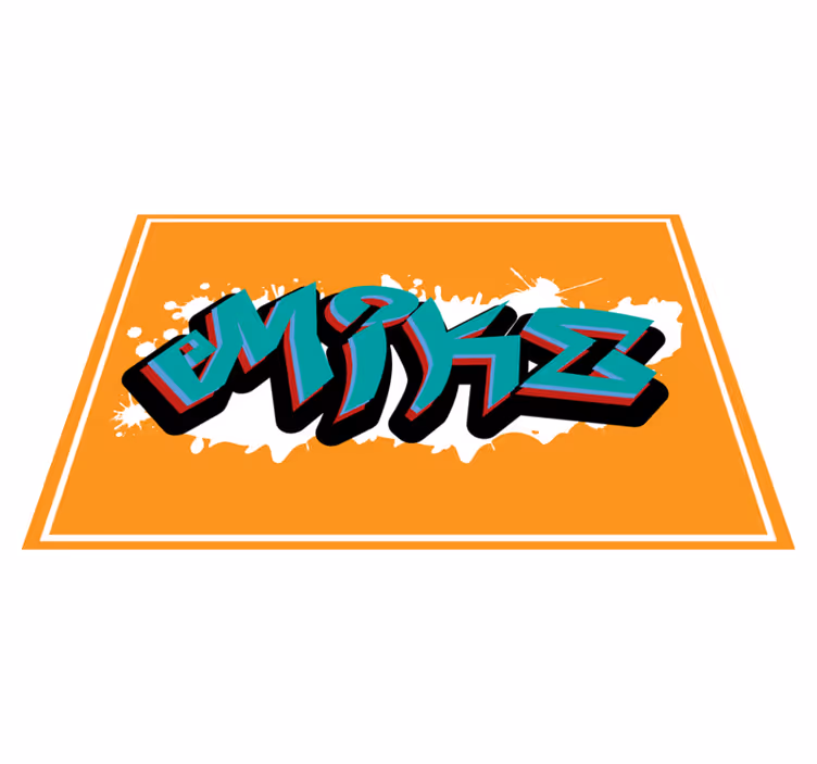 Tischset mit Namen König graffiti im wilden stil - TenStickers