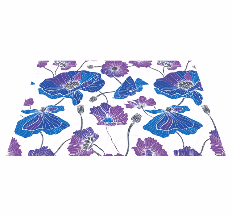 Tischset textur mit lebhaftem botanischen muster - TenStickers