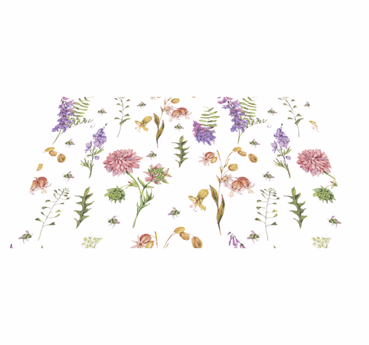 Tischsets originell mit floralem botanischen muster - TenStickers