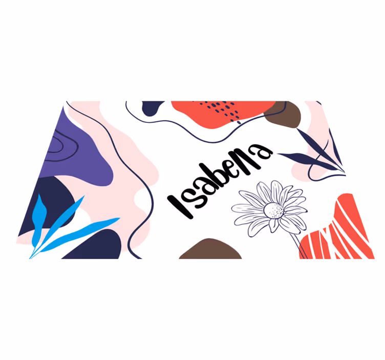 Tischset mit Namen Bunte abstrakte mit Farben - TenStickers