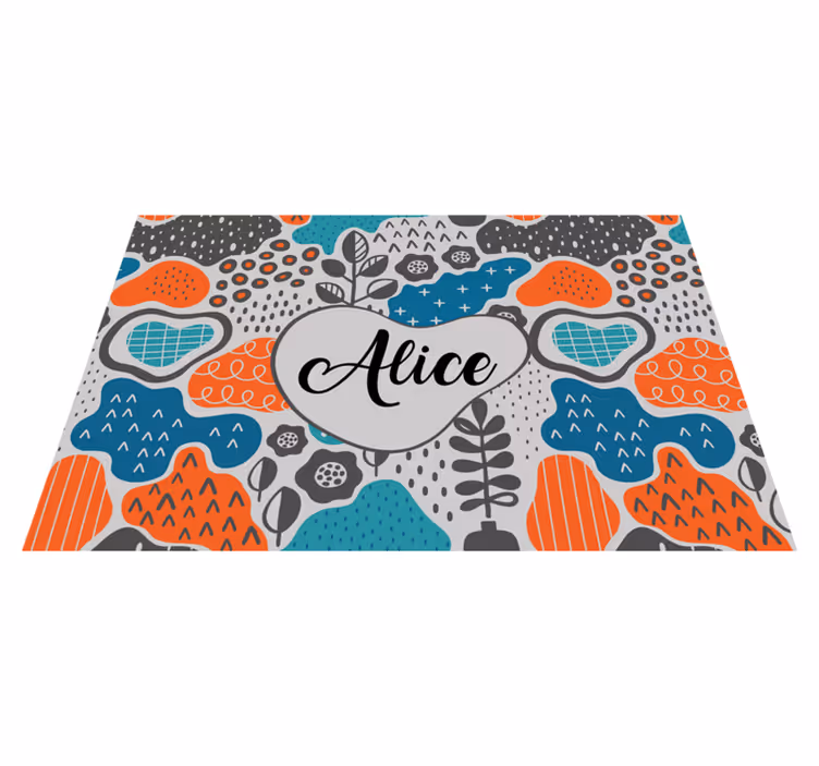 Tischset mit namen im verspielten design - TenStickers