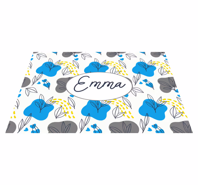 Tischset mit namen individuelles blumenarrangement - TenStickers