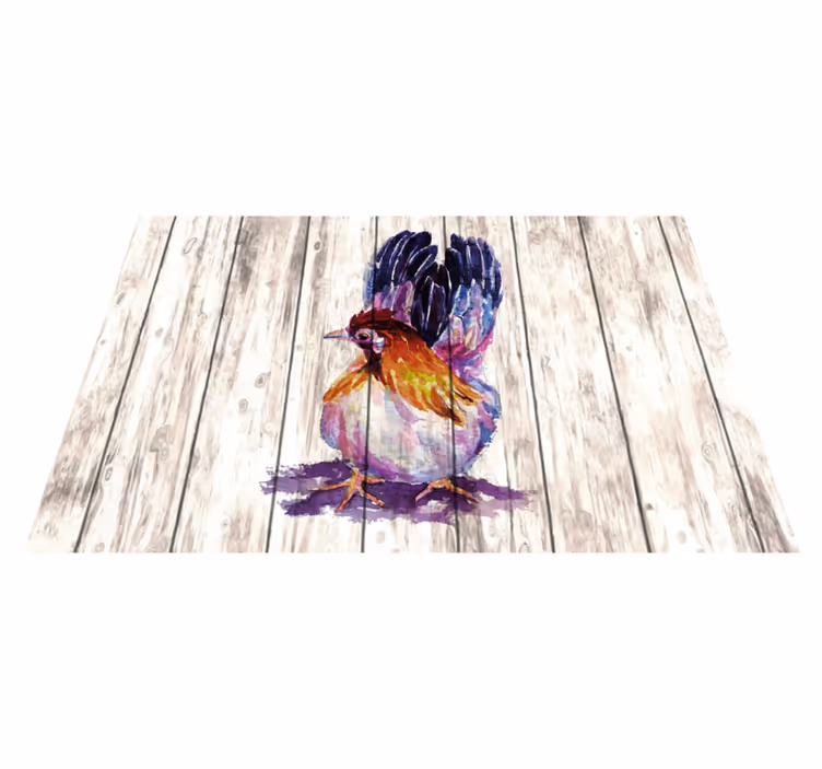 Tischsets originell mit bunter vogelillustration - TenStickers