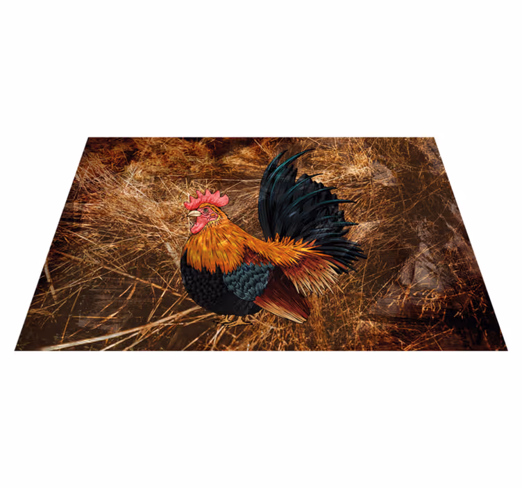 Tischsets originell mit lebhaftem hahn-motiv - TenStickers