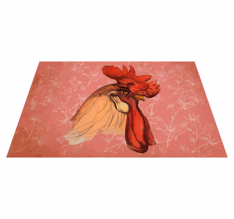 Tischsets originell mit hühnerkopf-illustration - TenStickers