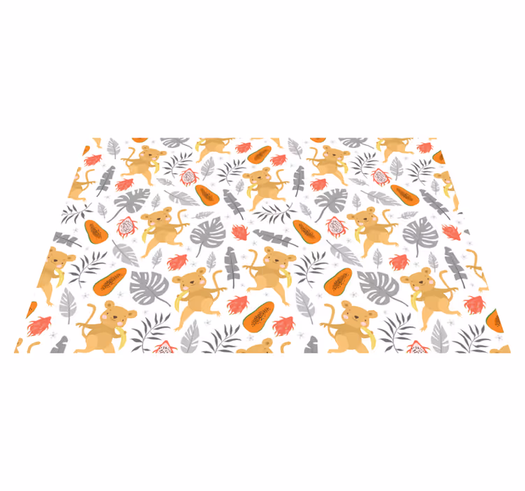 Tischset kinder mit niedlichem tiermuster - TenStickers
