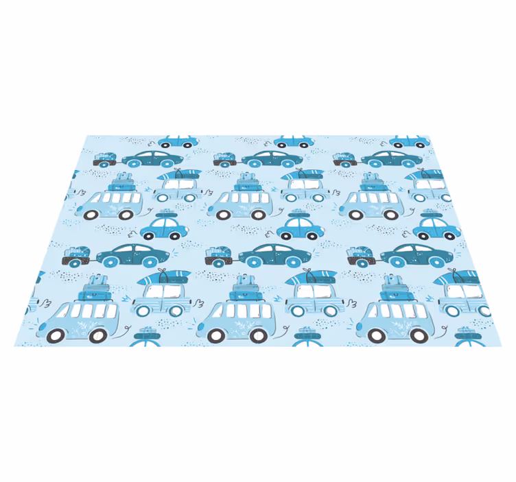 Tischset kinder autos mit gepäck - TenStickers