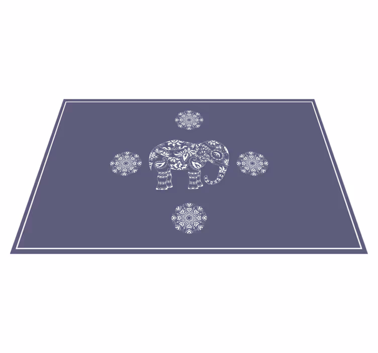 Tischsets originell mit elefantenmuster - TenStickers