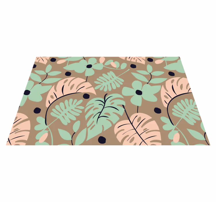 Tischset modern mit botanischem musterhintergrund - TenStickers