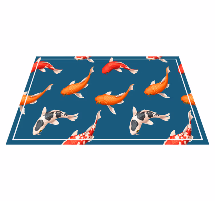 Tischsets originell mit buntem koi fisch muster - TenStickers