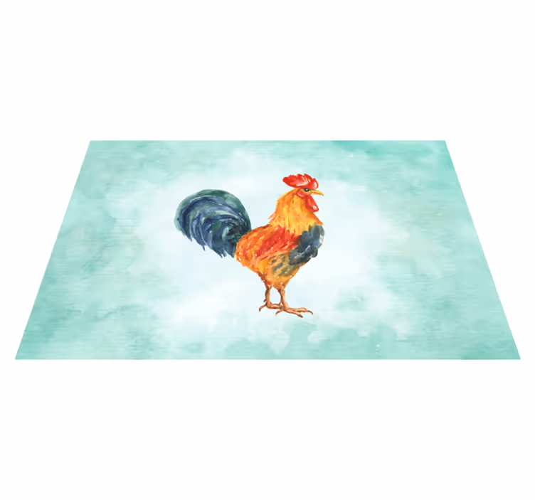 Tischsets originell mit bunter hühnerillustration - TenStickers
