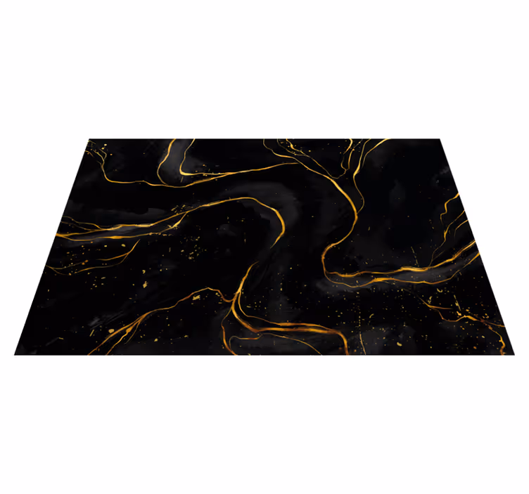 Tischset modern Schwarzer und goldener marmor - TenStickers