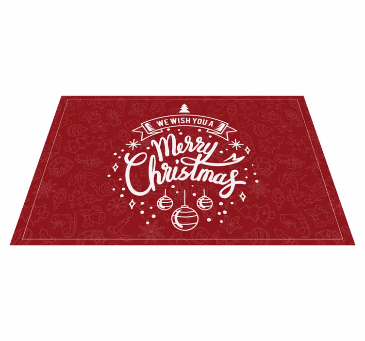 Tischset Weihnachten roter feiertagsgruß - TenStickers